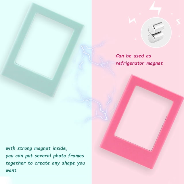 Mini DE Plástico Magnético Mini MARCO Fotográfico Refrigerador Magnet Para Mini Fotos DE 3 Pulgadas Portable Multi - MARCO DE COLOR SET
