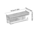thumbnail image 3 of No Drill Toilet Paper Holder with Shelf, Wall Mounted Bathroom Storage for Tissue Rolls, Phones, and Essentials, Adhesive Mount, Transparent, Acrylic, by IHXORA, 3 of 6