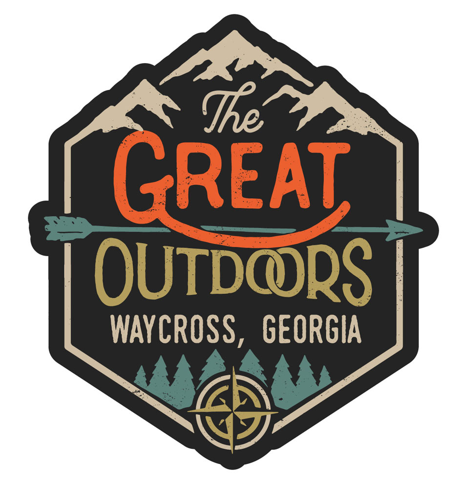 Waycross The Great Outdoors Design 4Inch Vinyl Decal Sticker