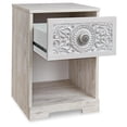 thumbnail image 3 of Signature Design by Ashley Paxberry Boho 1 Drawer Nightstand, Whitewash, 3 of 5