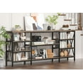 thumbnail image 4 of Console Table with Storage Shelves, 70"L Modern Farmhouse Hallway Table Narrow Sofa Entryway Table for Living Room, Gray, 4 of 7