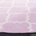 thumbnail image 3 of Safavieh Dhurries Brad Geometric Area Rug, Pink/Ivory, 6' x 6' Round, 3 of 7