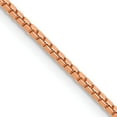 thumbnail image 3 of 14K Solid Rose Pink Gold 1.3mm Box Link Chain Necklace, 3 of 4