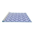 thumbnail image 2 of Ahgly Company Machine Washable Indoor Round Trellis Blue Contemporary Area Rugs, 5' Round, 2 of 4