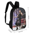 thumbnail image 2 of Dominik Mysterio Backpack, 17 Inch Laptop Backpack, Water-Resistant BookBag, Adjustable Shoulder Straps, Durable 600D Polyester, 2 of 9