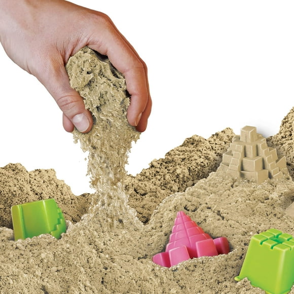 National Geographic Blue Marble Moon Sand - 12 Lbs. of Play Sand with Castle Molds (Natural) - A Fun No Mess Sensory Activity, Sensory Bin Filler