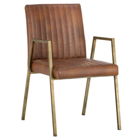 Sunpan Homer 18 5 Modern Faux Leather, Cognac Dining Chairs Canada