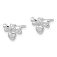 thumbnail image 3 of FJC Finejewelers 925 Sterling Silver Button ated Polished CZ Bumble Bee Post Earrings 7 x 11 mm, 3 of 6