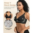 thumbnail image 3 of Cassie Liz Wireless Bra for Women Comfortable No Underwire Jelly Deep V Bras Seamless Soft Everyday Bras, 3 of 7