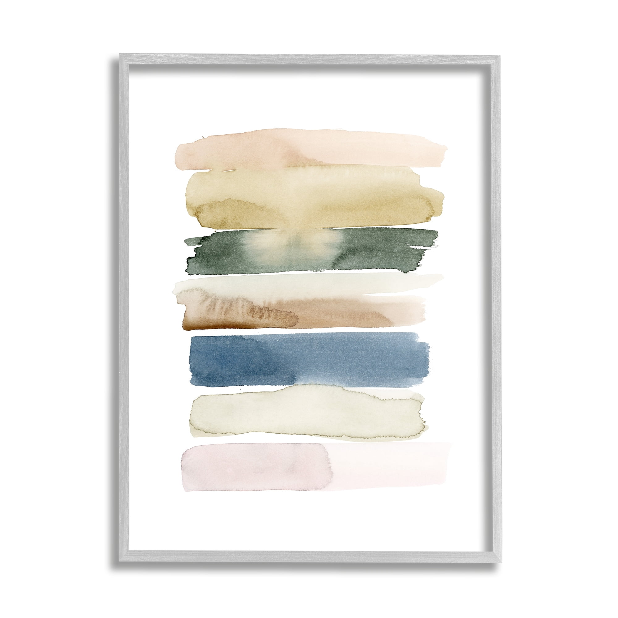 Stupell Industries Watercolor Paint Strokes Stacked Modern Office Painting, 24 x 30, Design by Grace Popp