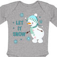 thumbnail image 4 of Inktastic Let It Snow Snowman Boys or Girls Long Sleeve Baby Bodysuit, 4 of 5