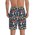 thumbnail image 3 of Gaeub Colorful Mushrooms Printed Men's Short Pajama Pants, Lightweight Lounge & Sleep Bottoms Keep You Cool - Small, 3 of 9