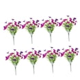 thumbnail image 4 of 8 piezas Flores artificiales Bouquet Resistente a la vegetación resistente a la intemperie Plantas Flores Arreglo para la decoración de, 4 of 9