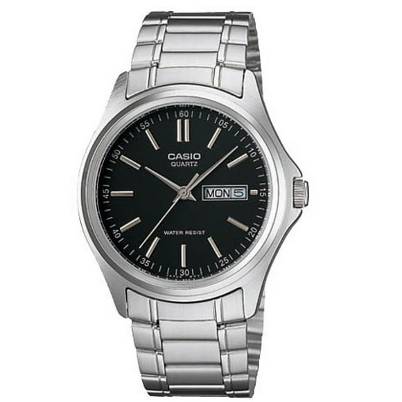 Casio Men's Core MTP1239D-1A Black Stainless-Steel Quartz Fashion Watch