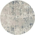 thumbnail image 1 of HomeRoots 527682 Tapis Rond Abstrait Bleu et Gris 5 Pieds, 1 of 1