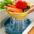 thumbnail image 7 of Fruit Plate Set Multifunctional Double Layer Drain Basin for Washing Fruits Vegetables and Kitchen —6 Piece Kitchen Washing Bowl and Strainer, 7 of 7