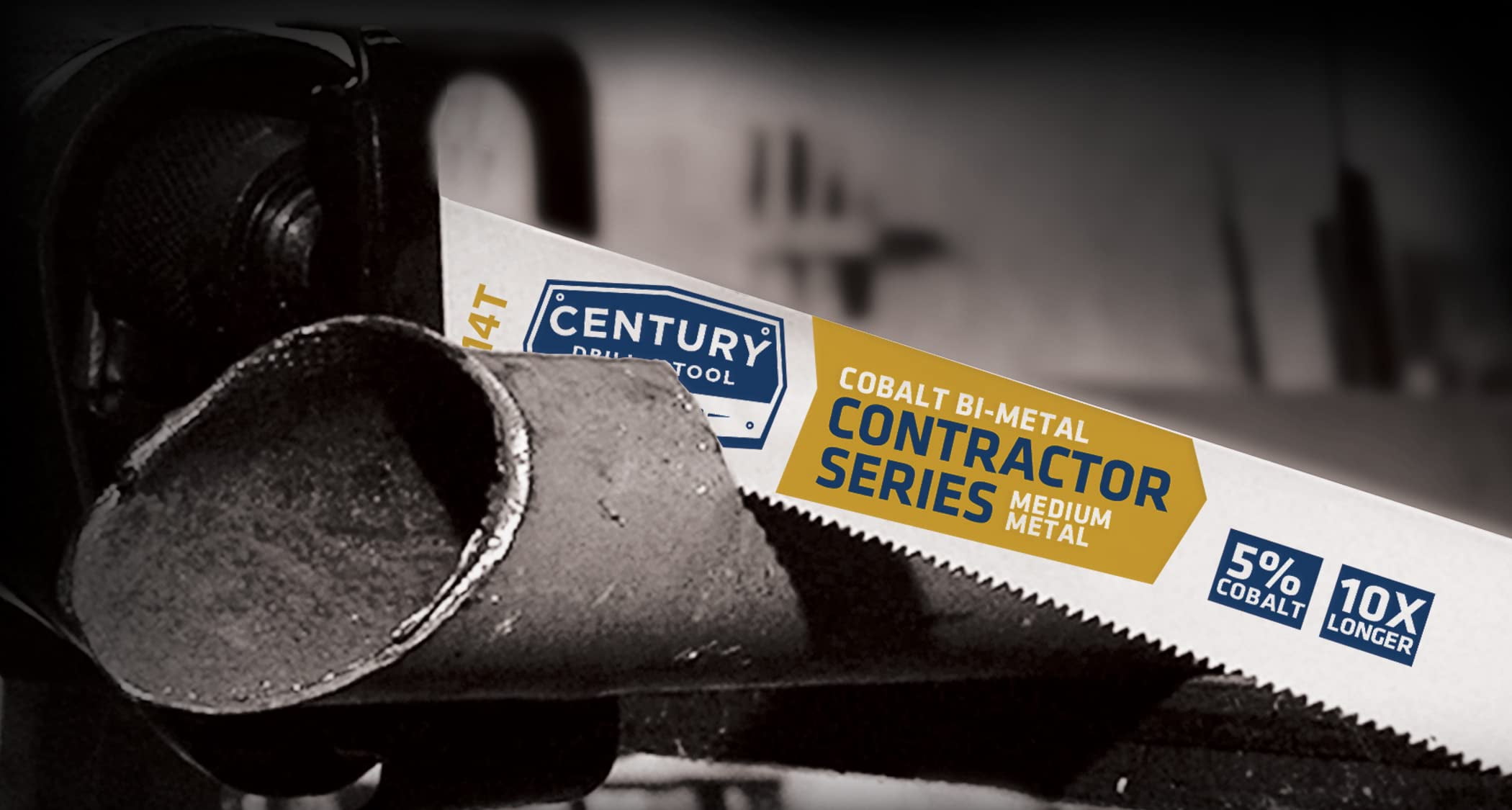 Century Drill & Tool 07796 9" Contractor Series Bi-Metal Reciprocating Saw Blade, 6T, 25 Pack