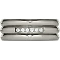 thumbnail image 4 of Titanium Polished With Cz 8mm Grooved Band (Size 9) Made In China tb481-9, 4 of 5