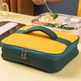 thumbnail image 4 of Fiambrera, bolsa de papel de aluminio con aislamiento térmico, bolsas enfriadoras de alimentos, tela Oxford, contenedor de almacenamiento para Kits de desorden para acampar Amarillo verde L Eigraketly OD028893-02B, 4 of 6