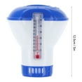 thumbnail image 2 of 5-Inch ABS Floating Pool Chemical Dispenser with Built-in Fahrenheit/Celsius Thermometer – Ideal for In-Ground/Above-Ground Pools, Hot Tubs, Spas & Bathtubs – Secure Twist-Lock Lid, Durable Design, 2 of 7