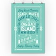 thumbnail image 3 of Long Beach Island, New Jersey, Typography Symmetrical (36x54 Giclee Gallery Art Print, Vivid Textured Wall Decor), 3 of 3