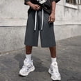 thumbnail image 5 of Resicozy Baggy Sweat Shorts Men 2026 Cotton Y2k Shorts Casual Under Knee Shorts Hem Gym Shorts with Pockets Gray 2XL, 5 of 6