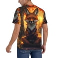 thumbnail image 2 of Vsdgher Sunset Maple Tree Fox Mens T-Shirts Baseball Vintage Fashionable Lightweight Casual Crew Neck Slim Fit with Long Sleeves-XX-Large, 2 of 7