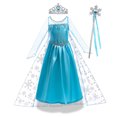thumbnail image 3 of Disfraz de Elsa y Reina de las Nieves para niñas de 3 a 10 años, para Halloween, carnaval, fiesta, baile de graduación, cosplay, vestido de princesa, ropa para niños, 3 of 5