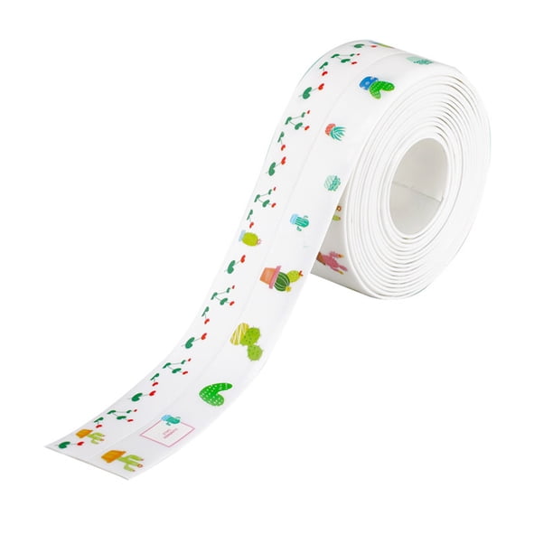 Bewildely Cinta de sellado de esquina de 3,2 m/rollo de 3,8 cm para baño, cocina, ducha, fregadero, cinta de sellado de baño, tira de calafateo, pegatina Juegos de accesorios de baño No.14 Bewildely HA001446-14