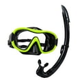 thumbnail image 2 of Juego de snorkel, gafas de buceo, máscara de snorkel profesional de respiración profesional para adultos, máscara de buceo para buceo deportivo amarillo, 2 of 8