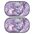 thumbnail image 2 of KUIFORTI Car Window Shade for Baby - Portable Automotive Interior Sun Protection for SUV Sedan Van Truck, 20.47" x 12.59" Glare Shield and UV Rays Protection for Your Child, Koala Purple, 2 of 7