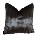 thumbnail image 1 of Plutus Tip Dyed Brown-Mink Handmade Throw Pillow, (12" x 20"), 1 of 2