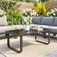 thumbnail image 2 of Outsunny Outdoor Patio Coffee Table, Rectangle Metal Side Table, 2 of 10