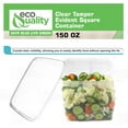 thumbnail image 5 of 150 oz Square Clear Stackable Deli Containers with Airtight Tamper-Proof Lids, BPA-Free Plastic Food Storage, Microwave, Freezer Safe, Meal Prep, Takeout Containers for Kitchen, Restaurants (15), 5 of 6