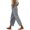Gray, variant on Lixiuxyad Women Drawstring Pants Women High Waist Pants Drawstring Capri Pants With Pockets Wide Leg Cropped Pants For Women Blue