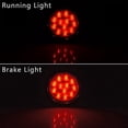 thumbnail image 2 of Anzio Smoke Lens 4" Round 12 LED Red Round Brake Stop Tail Light Cargo Semi Trailer Container Tractor Truck Bus (8pcs), 2 of 6