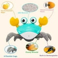 thumbnail image 5 of Crawling Crab Learning Toy with Music and Lights Automatically Avoid Obstacles, Walking Crab Toy for Toddlers 1+ Years Old, 5 of 9