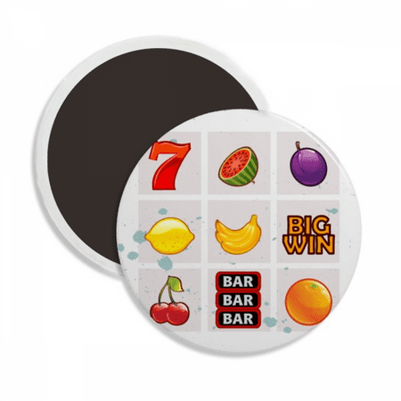 

Fruit Digital Cartoon Illustration Pattern Round Ceracs Fridge Magnet Keepsake Decoration