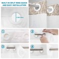 thumbnail image 4 of No Hook Shower Curtain, Brown Shower Curtains for Bathroom with See Through Top Window, Modern Abstract Art Farmhouse Waterproof & Washable Bath Curtain 66"x72", 4 of 9