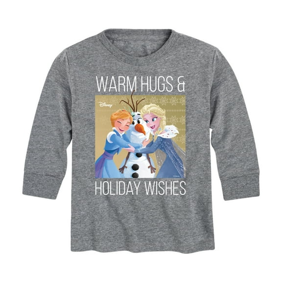 Frozen 2 - Warm Hugs Holiday Wishes - Toddler And Youth Long Sleeve Graphic T-Shirt