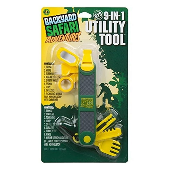 Backyard Safari 9-in-1 Utility Tool Kids Outdoor Adventure Field Tools