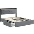 thumbnail image 4 of Senfot Full Size Upholstered Platform Bed Frame with Storage Headboard & 4 Drawers - Charging Station, No Box Spring Needed, Noise-Free, Easy Assembly, 4 of 8