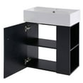 thumbnail image 3 of Resenkos 21.6" Modern Floating Bathroom Vanity with Ceramic Basin, Right Side Storage, Perfect for Small Bathrooms - Black, 3 of 20