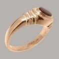 thumbnail image 3 of LBG British Made 10k Rose Gold Ring with Natural Carnelian Unisex Engagement Ring - 33 size options - Size 4, 3 of 6