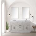 thumbnail image 6 of Abbey 60" W White Oak Double Vanity Carrara Marble Top and 55" Mirror, 6 of 6