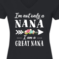 thumbnail image 4 of Inktastic I'm Not Only a Nana I'm a Great Nana with Flowers Women's V-Neck T-Shirt, 4 of 5