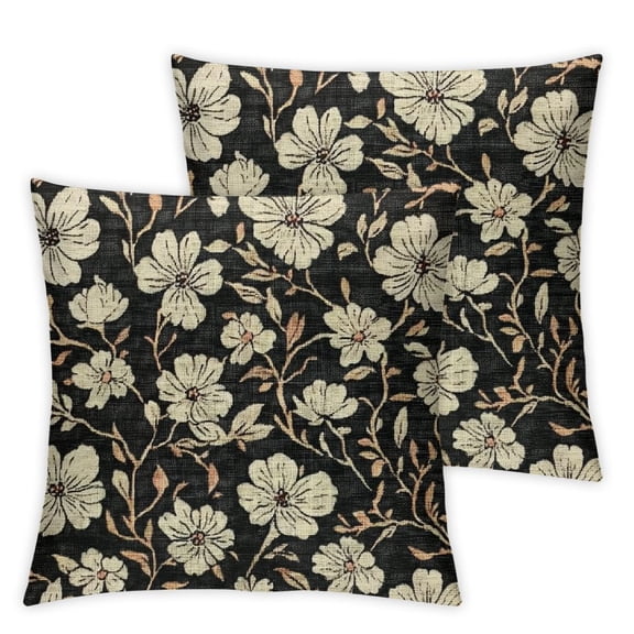 Qinduosi Vintage Flower Pillow Covers Set of 2 Small Floral Decor Pillowcase Cute Rustic Old Style Decorative Outdoor Throw Pillow Covers Farmhouse Cushion Case for Couch Home