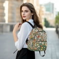 thumbnail image 6 of FORMRS Mini Backpack Purse for Women Quilted Travel Daypack Casual Shoulder Bag, Beige Floral Garden, 6 of 7