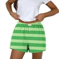 thumbnail image 2 of WRKEKC Womens Summer Shorts Print Stretch Gradient Print Button Strip Shorts with Fashion Style for Women, 2 of 5