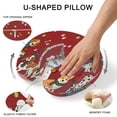 thumbnail image 5 of Travel Pillows U Shape Memory Foam Scarf Dog Plane Neck Pillows Head Support Comfort Portable Puppy Animal Paw Print Tennis Ball Red Headrest Neck Pillow for Airplane Car Office Home Chair Sleeping, 5 of 9